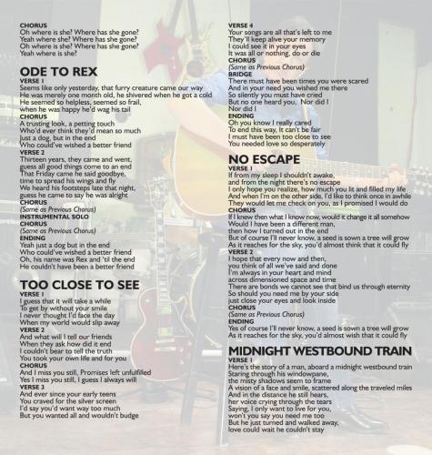 06 - NO ESCAPE - Lyrics (page 2)